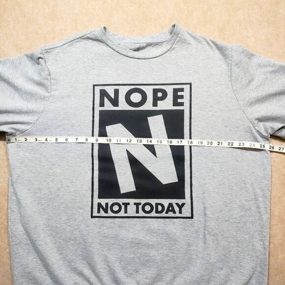 Nope Not Today Gray Graphic Long Sleeve Sweatshirt - Picture 4 of 6